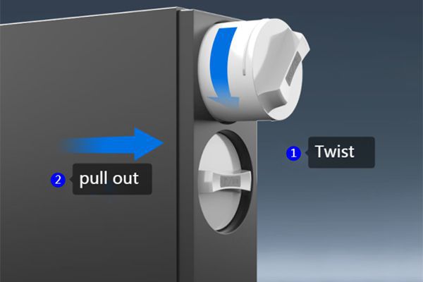 Easy replacement of filter cartridge